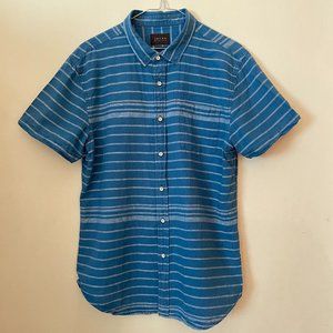 Jachs NY Short Sleeve Button Down Shirt, Blue, M